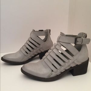 Volatile Gray Ankle Boots